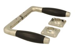 Türgriff schlichte Design Nickel matt Ebenholz Drückerpaar