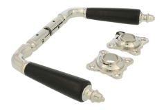 Türgriff (1905) Messing vernickelt Ebenholz Drückerpaar