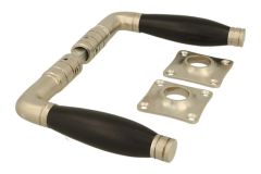 Türgriff Nickel matt Ebenholz Drückerpaar (1926)