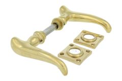 Türgriff Messing poliert Drückerpaar