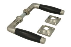 Türgriff Nickel matt, Griff Ebenholz in Tonnenform