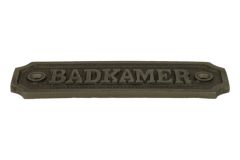 Eisen Türschild "Badkamer" rechteckig 115x36mm