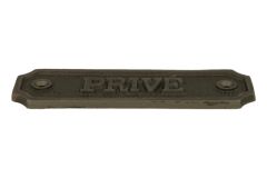 Eisen Türschild "Privé" rechteckig 115x36mm