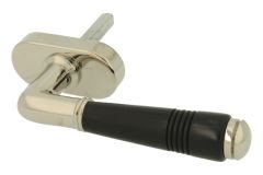 Fenstergriff Dreh/Kipp (1908) Messing vernickelt Ebenholz