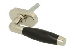 Fenstergriff (1932) Messing vernickelt Ebenholz