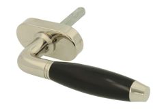 Fenstergriff Dreh/Kipp (1931) Messing vernickelt Ebenholz