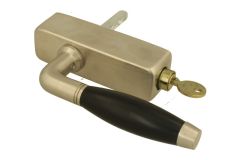 Griff Dreh/Kipp abschließbar (1931) Nickel matt Ebenholz