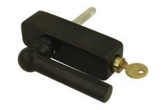 Fenstergriff abschließbar Gusseisen schwarz "chemin de fer"