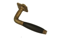 Einzelner Türgriff Messing patiniert Ebenholz (1930)