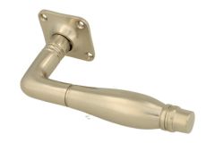 Einzelner Türgriff mit Rosette Nickel matt (1928)