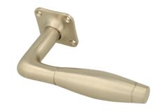 Einzelner Türgriff mit Rosette Nickel matt (1932)