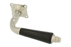 Einzelner Türgriff Messing vernickelt Ebenholz (1904)