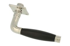 Einzelner Türgriff Messing vernickelt Ebenholz (1926)