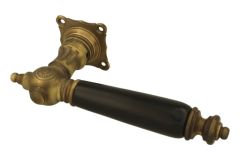 Einzelner Türgriff Rechts Messing patiniert Ebenholz (1892)