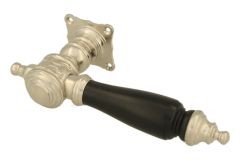 Einzelner Türgriff Nickel matt Ebenholz