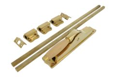 Treibriegel Messing poliert Buchenholz (1930)