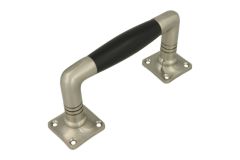 Ziehgriff "Tonnen Design" Nickel matt Ebenholz