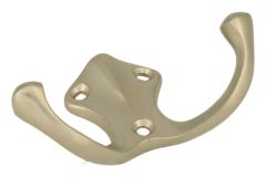 Garderobenhaken doppelt Nickel matt