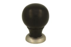 Schrankknopf Ebenholz mit Nickel matt 25mm H39mm