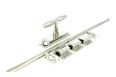 Basküleverriegelung Fenster (1932) Messing vernickelt