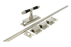 Basküleverriegelung Fenster Messing vernickelt 1895