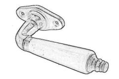 Fenstergriff Nickel matt Ebenholz (1904)