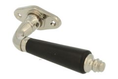 Fenstergriff mit Rosette Messing vernickelt Ebenholz (1904)