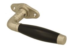 Fenstergriff mit Rosette Nickel matt Ebenholz (1931)