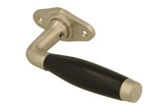 Fenstergriff mit Rosette Nickel matt Ebenholz (1932)