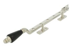 Fensterfeststeller elegantes Modell 300mm Messing vernickelt