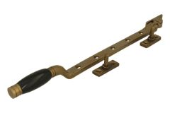 Fensterfeststeller Messing patiniert Bakelit 300mm