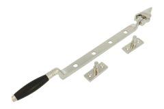 Fensterausstelstange "Tonnen design"Messing vernickelt 335mm