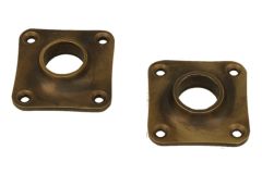 Satz Rosetten Messing patiniert Øloch 15mm