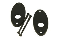 Drückerrosette oval (2 Stück) Messing schwarz für TM-400 z*