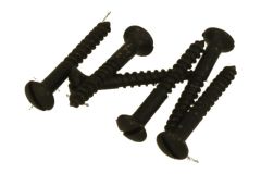 Schlitzschrauben 2,8 x 25mm (6 Stück) Schwarz pulverbeschichtet