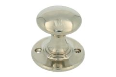 Knopf Ø40mm Rosette Ø50mm glänzendes Nickel